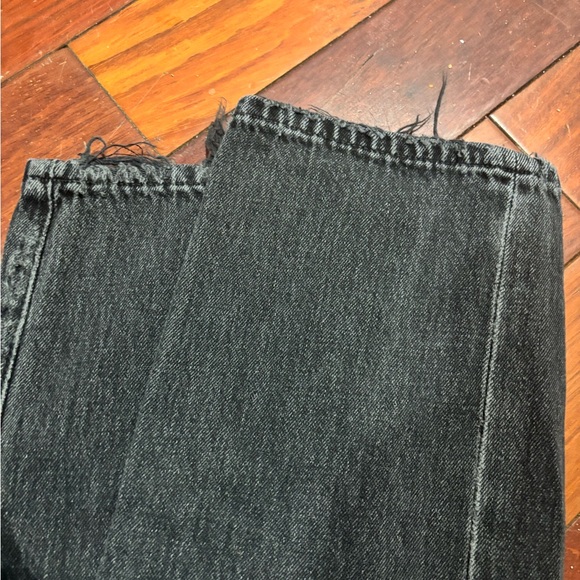 Citizens of Humanity Emerson Slim Boyfriend Distressed Black Denim Jean Size 27 - Picture 3 of 7